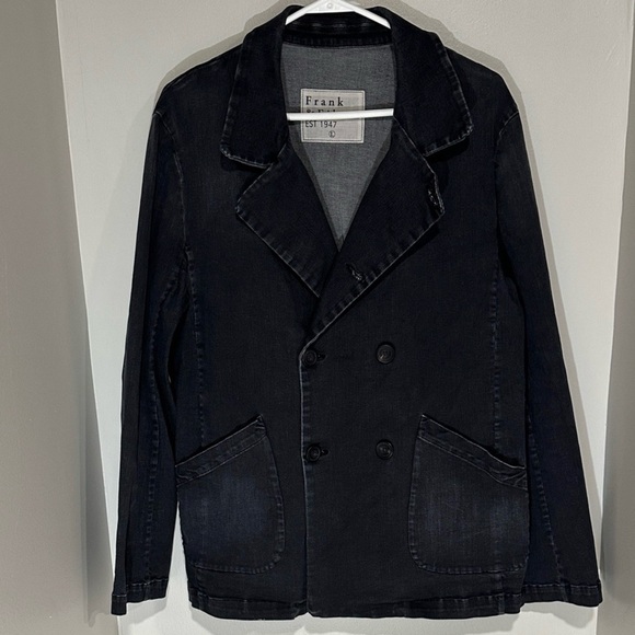 Frank & Eileen Denim Belfast Peacoat in Washed Black - Picture 5 of 13